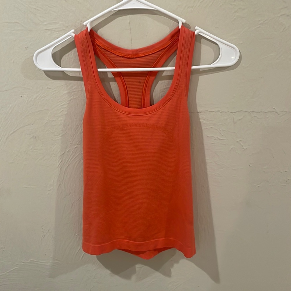 Neon orange lulu tank